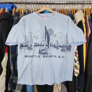 80s Myrtle Beach Wrap Around Print Tshirt